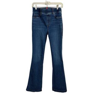 Spanx Jeans Women Medium Flare Midnight Shade Pull On Stretch Denim High Rise